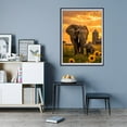 thumbnail image 7 of Diamond Art Kit for Adults, Elephants Sunset Sunflowers Farm Scene Diamond Painting for Adults Beginners, 5D DIY Diamond Art Painting Kits, Colorful Diamond Painting Craft for Home Decor 12x16, 7 of 7