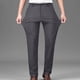 thumbnail image 1 of Pantalones de traje casuales con bolsillos y botones de color liso para hombre, 1 of 7
