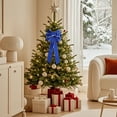 thumbnail image 4 of Extra Large Christmas Bows Decorations 10.6x23.6 Inches, Wired Velvet Ribbon Bows for Outdoor Front Door, Christmas Tree Topper, Yard Fence, Holiday Wreath and Festive Home Decor, 4 of 5