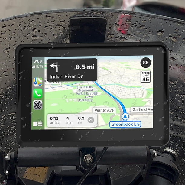 Sistema De Navegación Del Coche Sistema de navegación para coche de 5 pulgadas, transmisor FM, inalámbrico, Carplay, Android, estéreo automático
