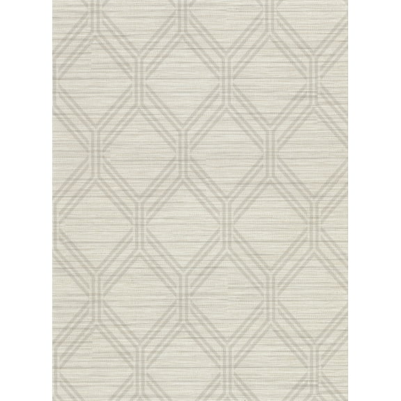 Warner Vaughan Taupe Geometric Wallpaper