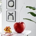 thumbnail image 3 of Large Metallic Red Cherry Sculpture 25" Tall, 3 of 3