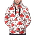 thumbnail image 2 of Bingfone Amanita Red Mushroom Men's Drawstring Hoodie Long Sleeve Pocket Sweatshirts-XX-Large, 2 of 6