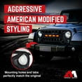 thumbnail image 4 of AMERICAN MODIFIED Armor Grille with Amber Lights, 07-08 Jeep Wrangler JK, Black, 4 of 10