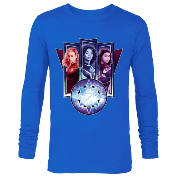 Marvel Studios The Marvels Captain Marvel Photon Ms. Marvel - Long Sleeve T-Shirt for Men - Customized-Navy