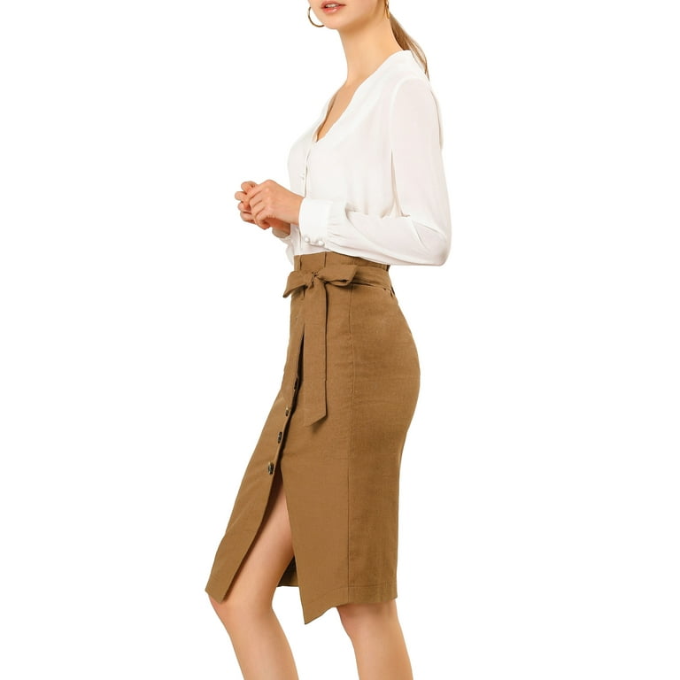 Brown pencil skirt 5t hotsell