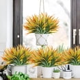 thumbnail image 3 of Sinhoon Artificial Fake Grass,12PCS Outdoor Faux Grasses Plastic Plants Greenery UV Resistant for Outside Home Windowbox Garden Office Patio Hanging Planter Front Porch Fall Décor (Yellow), 3 of 14