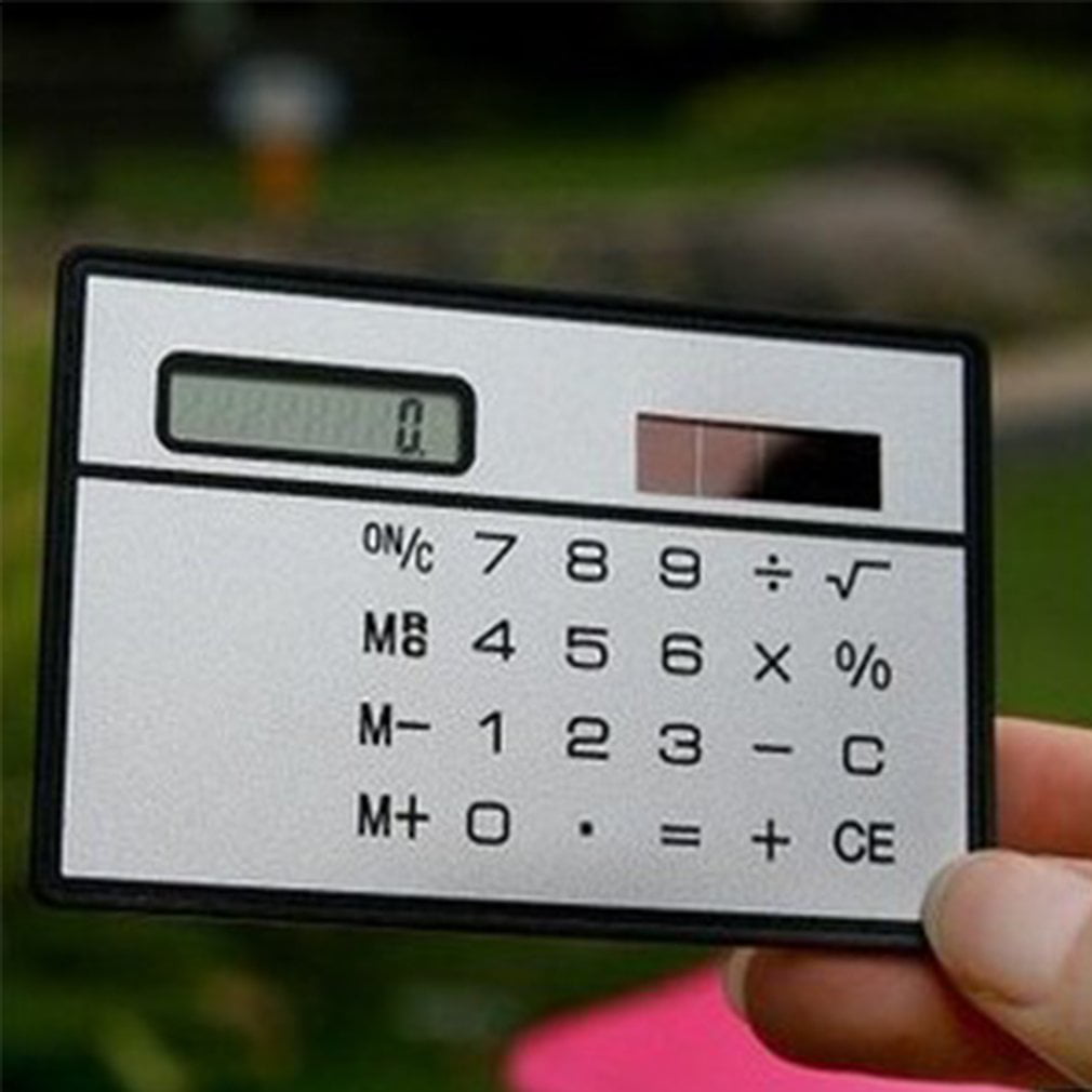 itchoate 8 Digit Ultra Thin Solar Power Calculator with Touch Screen Credit Card Design Portable Mini Calculator for Business School Silver 