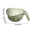 thumbnail image 2 of Kitchen Colander with Handle, Rice Washing Bowl for Draining, Plastic Strainer Basket for Vegetables Fruits Pasta, 9x3.54 inches, 2 of 5