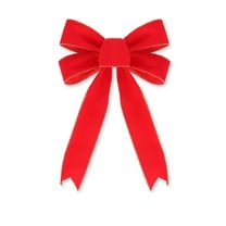 Red Bows for Christmas Tree Large Christmas Bow 12" X 8" Christmas Golden Edged Red Velvet Wreath Bow Christmas Tree Topper Ornament Bow For Christmas Home Wreath Tree Christmas Gifts Decor