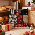 thumbnail image 4 of Steadline Christmas Themed Linen Pillow Cover - 17x17 Inch Holiday Decorative Cushion Case - Reversible Festive Sofa and Bed Decor for Seasonal Home Styling, 4 of 7