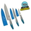 Tasty Stainless Steel Chef Knife Set with Blade Guards, Royal Blue, 3 Piece