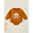 thumbnail image 2 of Suealasg Newborn Baby Boys Girls Thanksgiving Outfit Long Sleeve Letter Print Romper Jumpsuits 3 6 12 18 Months Infant Thanksgiving Clothes, 2 of 7
