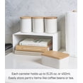 thumbnail image 4 of Yamazaki Home Ceramic Canister - Four Styles, White, Ceramic, Plain, 15.25 oz., 450 ml, Airtight, Dishwasher Safe, Lid, No Assembly, 4 of 7