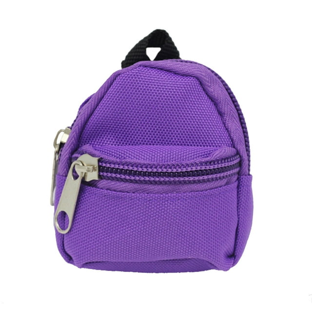 sweethay Bolso de muñeca, bonita y colorida Micro, adorable llavero con moneda, bolsos suaves, monedero, juguetes, , accesorios DIY para niños Bolsas de mensajero y de hombro Púrpura