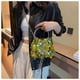 thumbnail image 5 of Bolso de alta gama, bolso de mujer, bolso de noche con lentejuelas y cinta de metal, bolso de mano con boca de cubo itálica portátil, sobre rojo, 5 of 6