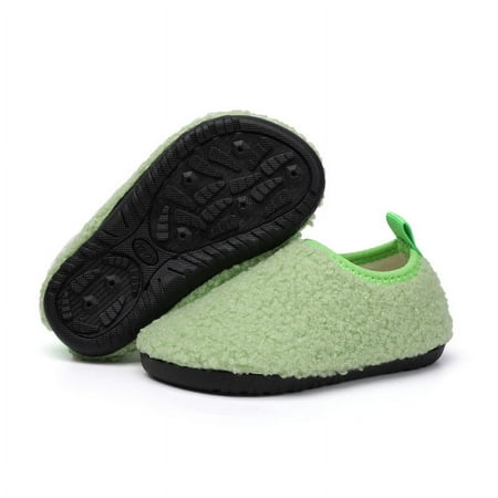 

Stepedia Baby Boys Girls Winter House Slippers Warm Infant Shoes with Fuzzy Faux Fur