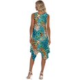 thumbnail image 6 of HELLHERO Sundress, Gradient Color Leopard Print Side Pockets Sleeveless Sundress, Pleated Round Neck Summer Sleeveless Dress for Beach Vacation Festival Party, 6 of 6