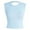 Blue, variant on Wang6 Womens High Neck Cropped Tank Tops Summer Backless Sleeveless Shirts Causal Slim Fit Fitness Gym T Shirts Tees White 8