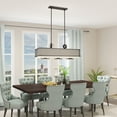 thumbnail image 2 of Livex Lighting Arabesque 9 Light Linear Chandelier in English Bronze, 2 of 17