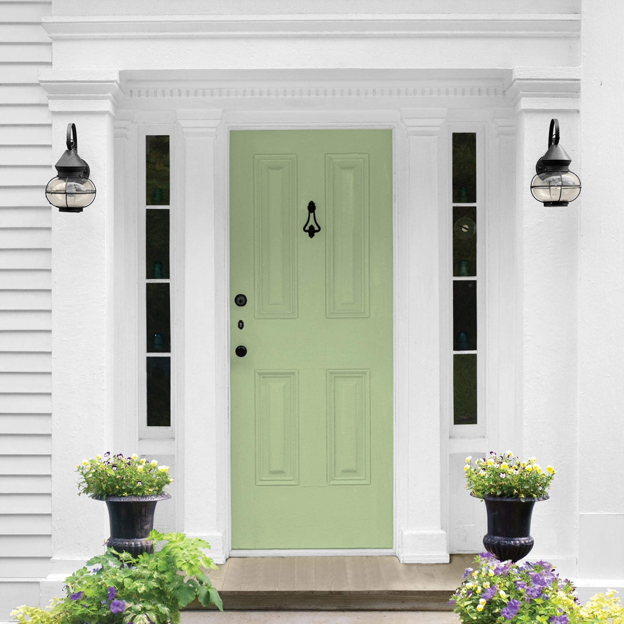 Glidden One Coat Harmonious / Green Semi-Gloss Exterior Paint with Primer, 1 Gallon