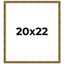 20x22 Frame Gold Kingsley Distressed Solid Wood Picture Frame Width 0.75 Inches | Interior Frame