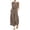 Khaki, variant on Kureaily Women Spring And Summer Solid Color Sleeveless Trousers Women's Casual Loose Type Jumpsuit Features: Loose Lounge Trousers