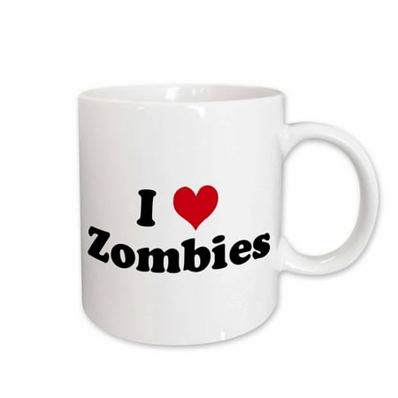 

3dRose I Love Zombies Ceramic Mug 15-ounce