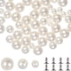 thumbnail image 1 of GOOHOCHY 150 pares de remaches de perlas sintéticas, tachuelas, accesorios de bricolaje para sombreros, zapatos, ropa, bolsos y velos de novia., 1 of 7