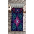 thumbnail image 2 of Ambesonne Fractal Quilted Bedspread Set 2 Pcs, Psychedelic Vivid Art, Twin Size, Plum Indigo, 2 of 4