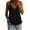 Black, variant on Womens Cotton Linen Tank Tops Causal V Neck Sleeveless Button Down Tops Summer Loose Fit Spaghetti Strap Cami Shirts