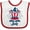 White and Red, variant on Inktastic 4th of July with Hat Flags and Stars Boys or Girls Baby Bib