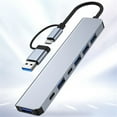 Vuygyu Versatile Type C Hub 7 Port USB Expansion Hub for Laptops and