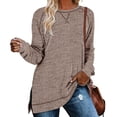 thumbnail image 2 of Womens Casual Long Sleeve Round Neck Sweatshirts Printed Loose Top Athletic Women Women Thin Long Sleeve Shirt Ladies Long Sleeve Shirts, 2 of 7