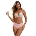 thumbnail image 4 of Unique Bargains Women's Mid-Waisted Elastic Waistband Full Coverage Briefs L Light Pink, 4 of 6