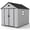 7.4'×9.3'-Cement Gray, variant on ZYJOYY Resin Outdoor Storage Shed 6' x 4.4', Plastic Storage Shed with Floor & Window for Backyard, Garden Tools, Lawn Mower & Outdoor Storage, Cement Gray