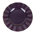 thumbnail image 3 of BalsaCircle 10 Purple 11" Round Disposable Salad Dinner Plastic Plates Gold Wavy Trim Wedding Party Tableware, 3 of 8