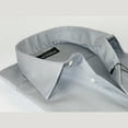 thumbnail image 2 of Men Mondego 100% Soft Cotton Dress Business Classic shirt A1300 Gray Herringbone, 2 of 6