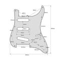 thumbnail image 4 of Plaque de Protection en PVC pour Guitare, 11 Trous de Montage, Plaque de Résistance aux Rayures, Remplacement pour Style Strat ST, 4 of 5