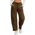 thumbnail image 2 of DYTTDG Women's Straight Leg Sweatpants, Drawstring Elastic High Waist Loose Casual Jogger Pants with Side Pockets for Daily Loungewear, 2 of 8