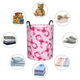 thumbnail image 6 of Fotbe Laundry Hamper With Durable Leather Laundry Basket Breast Cancer Ribbons Awareness Thickened Waterproof Round Collapsible Laundry Hamper, Dirty Clothes Laundry Basket, 6 of 8