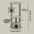 thumbnail image 4 of TRIXIE Anna Plush & Sisal 50" Cat Tree Scratching Posts Condos Hammocks Perches Cat Toy, Gray, 4 of 8