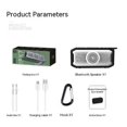 thumbnail image 5 of Altavoces Bluetooth, Altavoces Bluetooth portátiles, pequeños pero potentes, resistentes al agua, altavoces portátiles para exteriores para viajes, camping, senderismo, 5 of 5