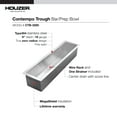 thumbnail image 5 of Houzer Contempo Trough 32 in Stainless Steel Undermount Single Bowl Bar Sink with Strainer and Grid - CTB-3285, 5 of 7