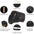 thumbnail image 2 of Funda para motocicleta pequeña de alta resistencia 210D, funda para scooter de protección exterior impermeable y duradera para todo tipo de clima, con bolsa de almacenamiento con orificio para cerrad, 2 of 4