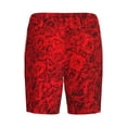 thumbnail image 2 of Lsque Red Rose Mens Sleep Pajama Shorts,Short Pajama Pants, Cotton Ultra-Soft Knit-Large, 2 of 9