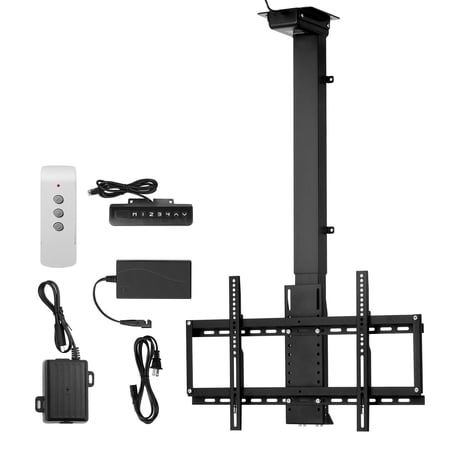 Adjustable Motorized Ceiling TV Bracket – For 32-55 Inch TVs  120 lbs Load VESA 24x16