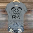 thumbnail image 6 of AGWOLF Womens Tops for $5 Happy Easter Shirts for Women Cute Letter Printed Rabbit Graphic Tee Casual Short Sleeve Crewneck Tops Easter Gift for Teen Girls, 6 of 6