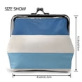 thumbnail image 2 of Lady Leather Wallet Zero 4.13 X 4.52 In Three-Dimensional Buckle Design Small Portable Easy Opening And Closing Light Blue Stripe_1, 2 of 5