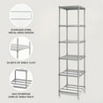 thumbnail image 2 of Design Ideas Étagère de Rangement en Métal à 6 Niveaux, Argent, 2 of 10